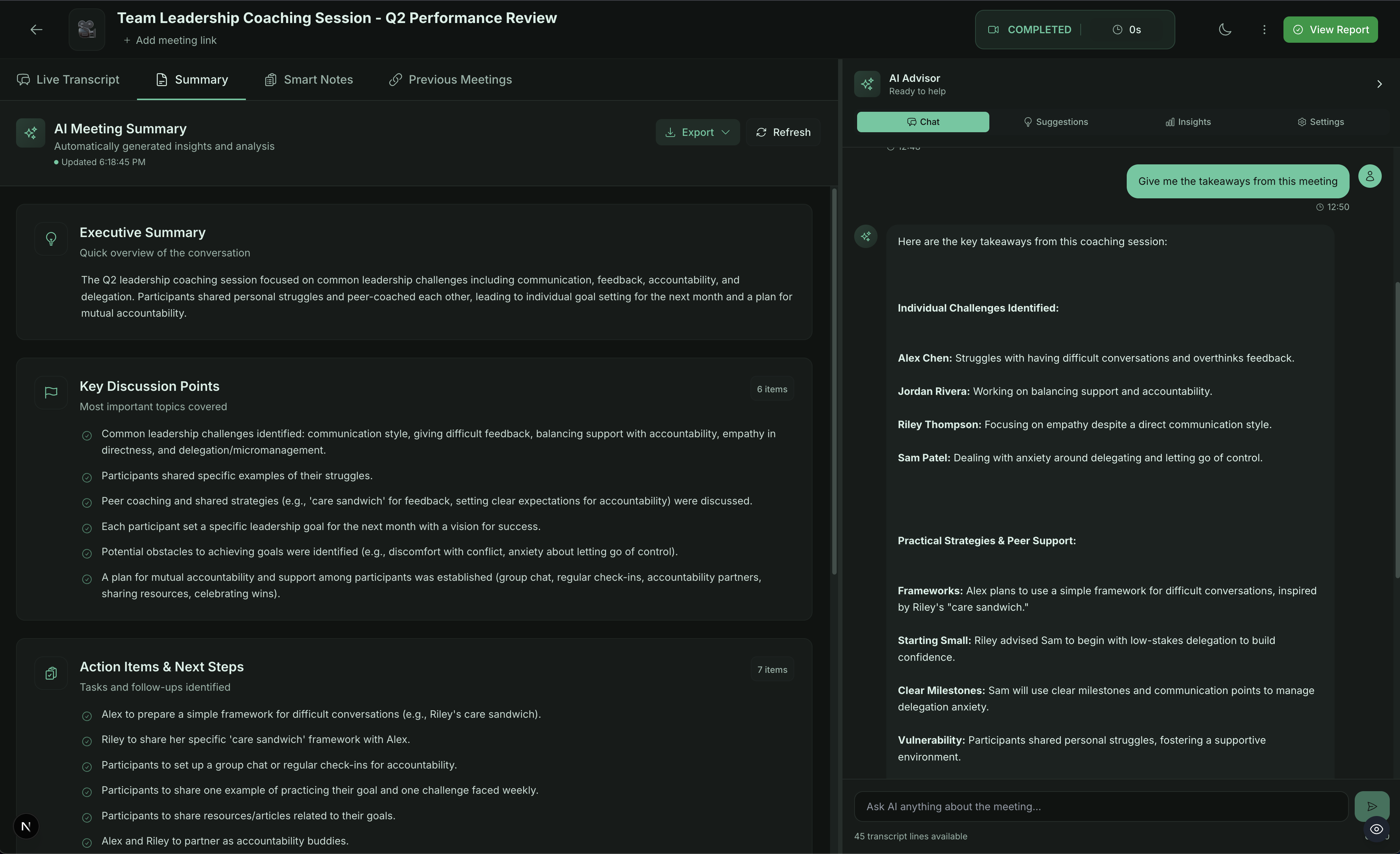 liveprompt.ai dashboard interface